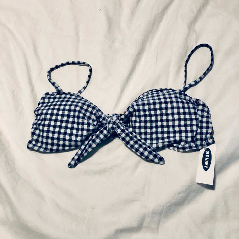 NWT Old Navy Bikini top - Navy Blue and White